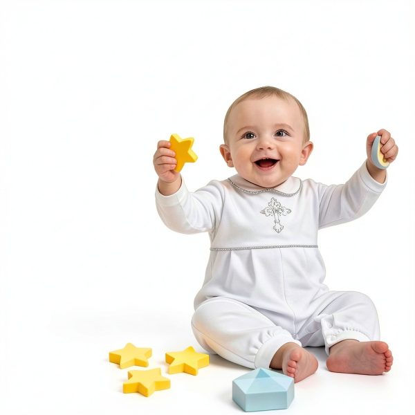 Booulfi Baby Boy Christening Outfit White 100% Cotton-2