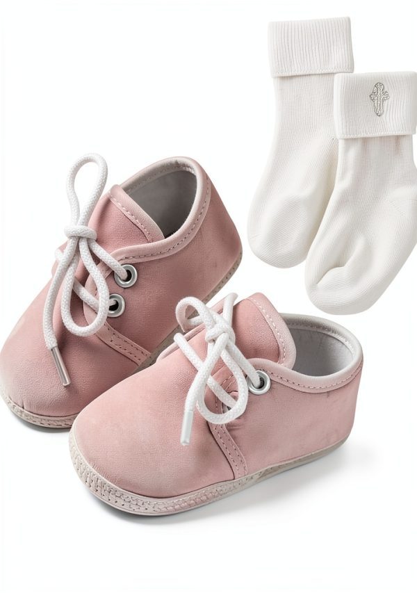 White Baby Socks Booulfi Baptism Cotton Blend-0