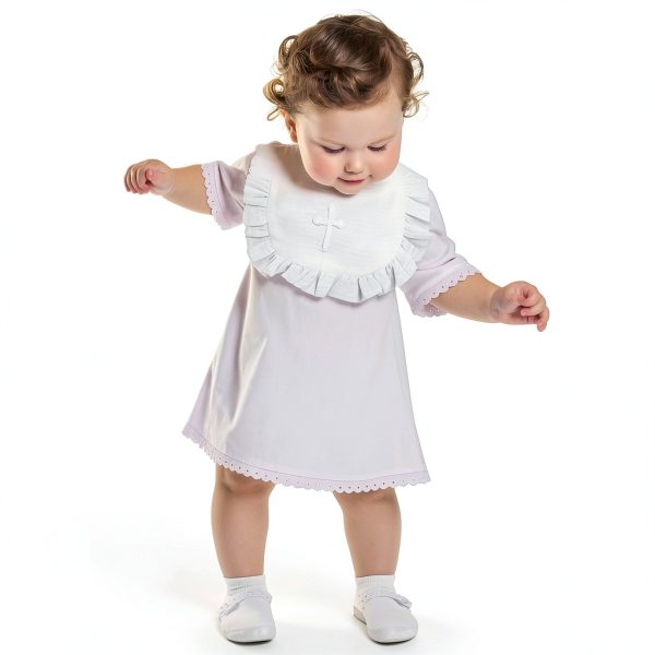 Christening Outfit Lasnten Cotton Bibs and Socks-5