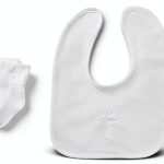 Infant Baptism Bib & Socks LittleGrace Cotton Set-0