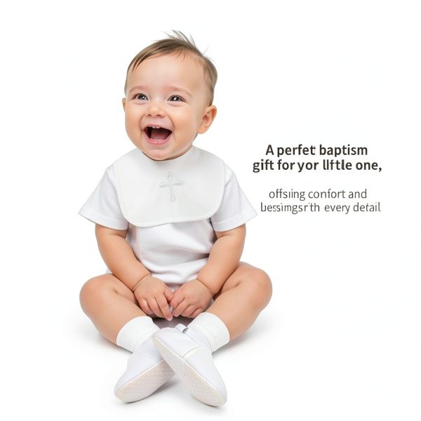 Infant Baptism Bib & Socks LittleGrace Cotton Set-6