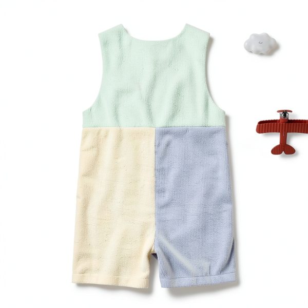 Baby Christening Romper LittleGrace 95% Cotton Blue-3