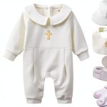 Baby Christening Outfit Cherub Soft White Set-0