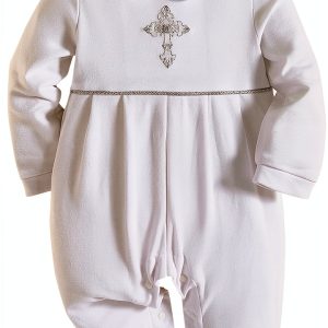Booulfi Baby Boy Christening Outfit White 100% Cotton-0