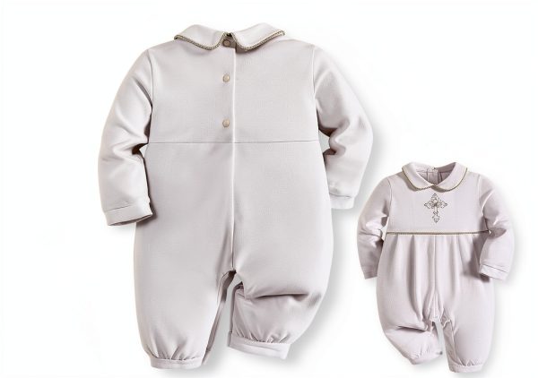 Booulfi Baby Boy Christening Outfit White 100% Cotton-1