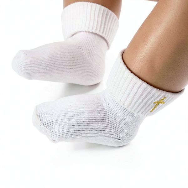 Baptism Socks BabyBoutique White Cotton Cuff-4