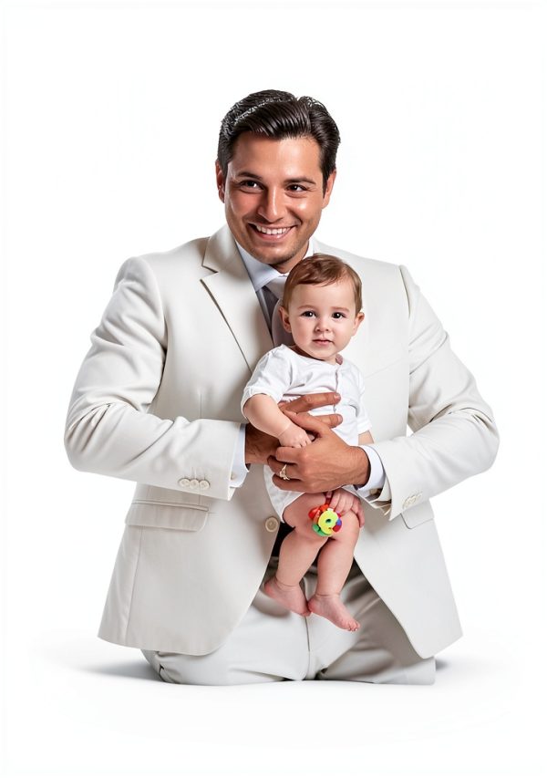Booulfi Baby Boy Christening Outfit White 100% Cotton-6