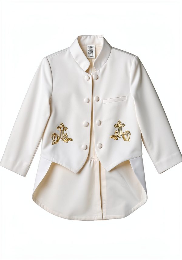 Silver Cross Baby Boys Baptism Tuxedo Embroidered-5