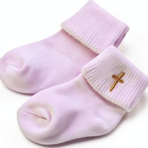 Baptism Socks BabyBoutique White Cotton Cuff-0