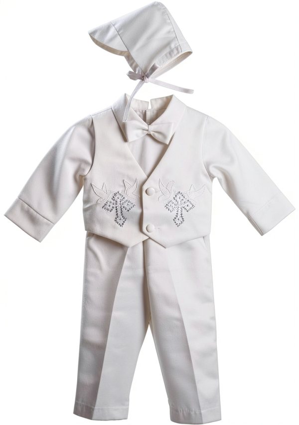 Christening Outfit Dressy Daisy Baby Satin Set-0
