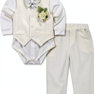 Little Prince Baby Baptism Suit Cotton Soft Design-0