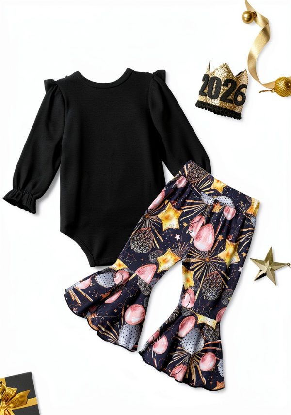 New Years Baby Girl Outfit Soft Cotton Romper-3